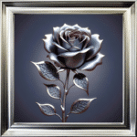 Metal Rose - Framed Wall Art