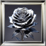 Steel Rose - Framed Wall Art