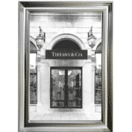 Tiffany & Co Shop Front with Silver Background - Wall Art