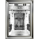 Gucci shop Front with Silver Background - Wall Art
