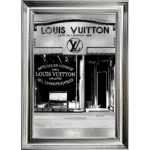 Louis Vuitton shop Front with Silver Background - Wall Art