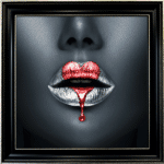 Loveheart Lips - Framed wall art