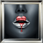 Loveheart Lips - Framed wall art