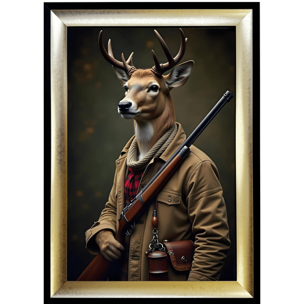 Stag Revenge - Framed Animal Wall Art