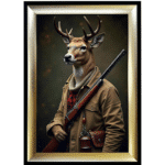 Stag Revenge - Framed Animal Wall Art