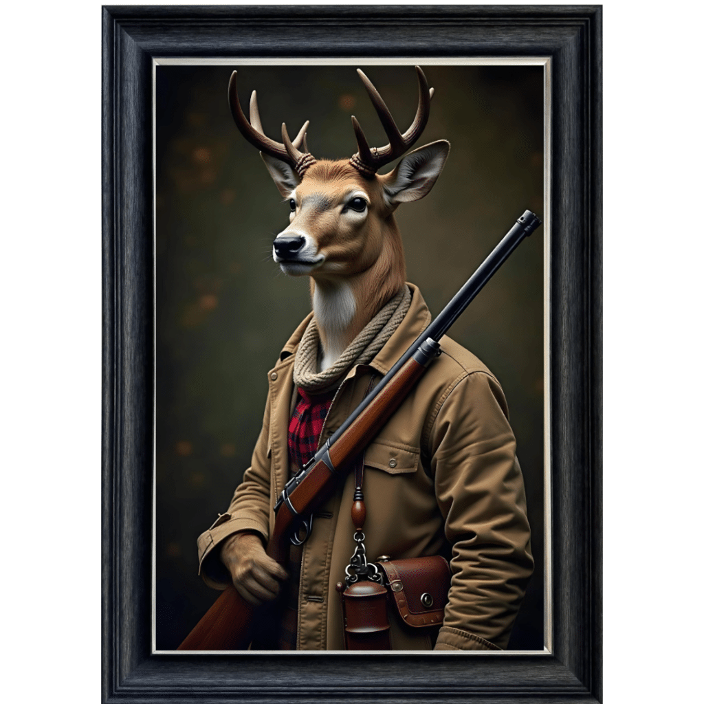 Stag Revenge - Framed Animal Wall Art
