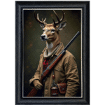 Stag Revenge - Framed Animal Wall Art