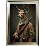 Stag Revenge - Framed Animal Wall Art