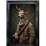 Stag Revenge - Framed Animal Wall Art
