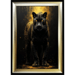 Black and Gold Panther II - Framed Animal Wall Art