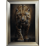 Black and Gold Leopard II - Framed Animal Wall Art