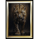 Black and Gold Leopard II - Framed Animal Wall Art
