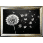 Dandelion and Seeds blowing right - Framed wall art