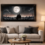 Us Versus The Universe – Romantic Moon Framed Wall Art - Image 2
