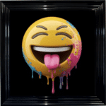 Ha Ha Face Emoji - Framed wall art