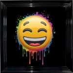 Smiling Face Emoji - Framed wall art