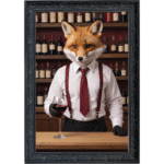 Foxy Bartender - Framed Animal Wall Art