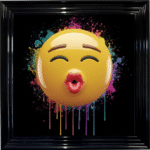 Pouting Lips Emoji - Framed wall art