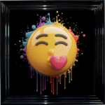I Love You Emoji - Framed wall art