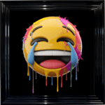 Cry Laughing Emoji - Framed wall art