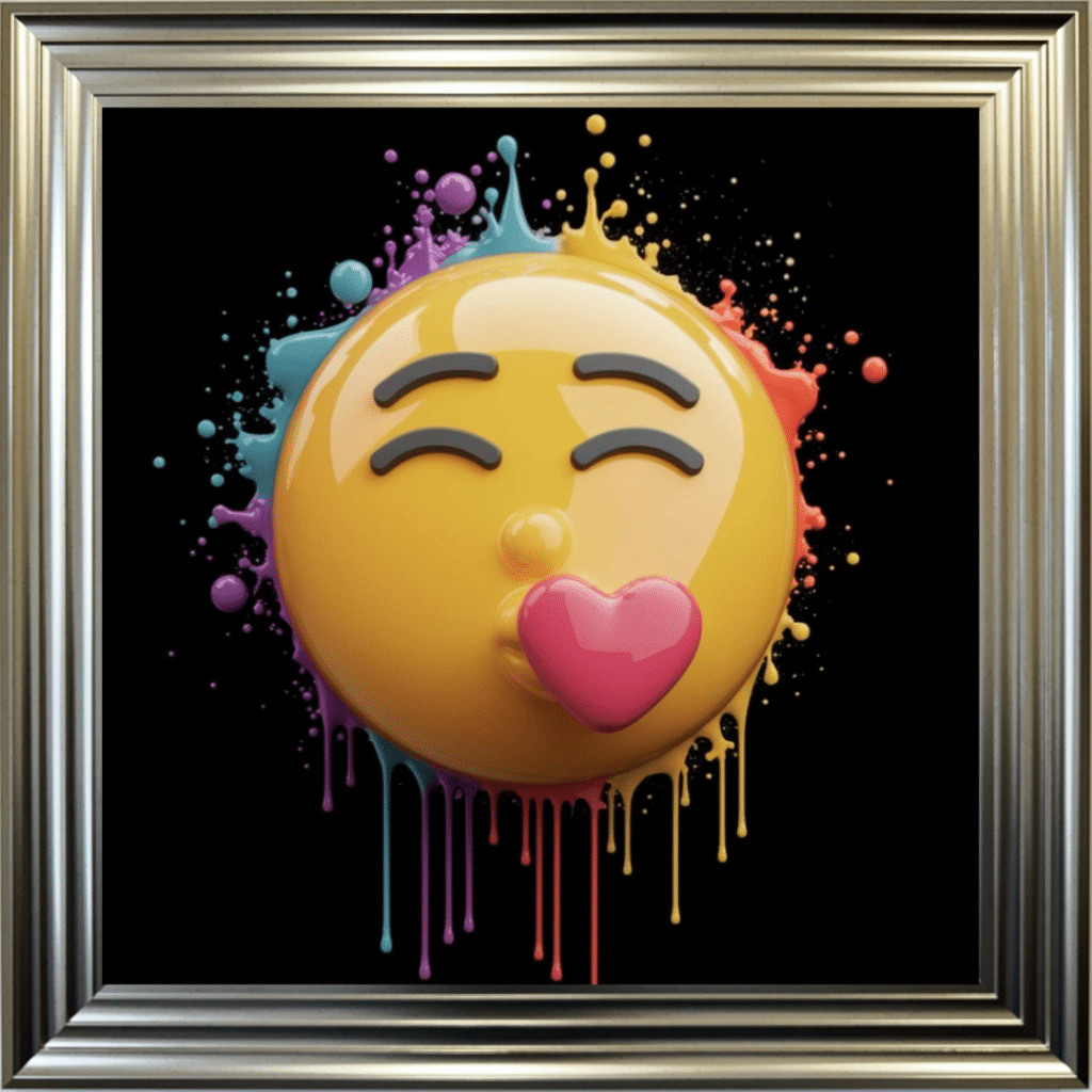 I Love You Emoji - Framed wall art