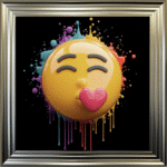 I Love You Emoji - Framed wall art