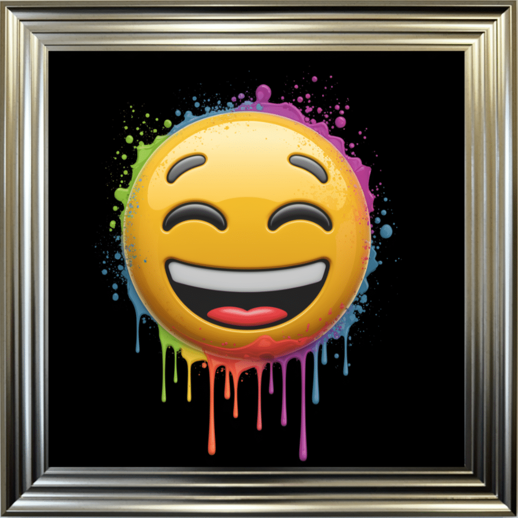 Smiling Face Emoji - Framed wall art