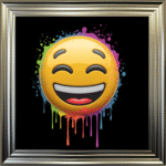 Smiling Face Emoji - Framed wall art