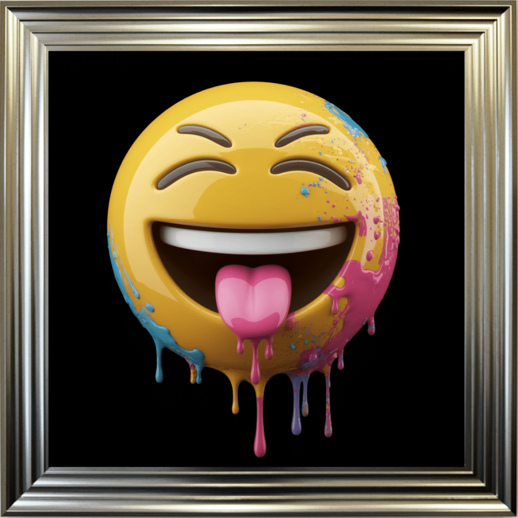 Ha Ha Face Emoji - Framed wall art