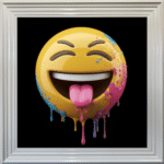 Ha Ha Face Emoji - Framed wall art