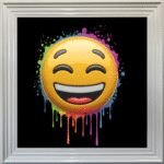 Smiling Face Emoji - Framed wall art
