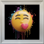 I Love You Emoji - Framed wall art