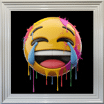 Cry Laughing Emoji - Framed wall art