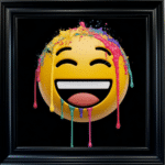 Laughing Face Emoji - Framed wall art