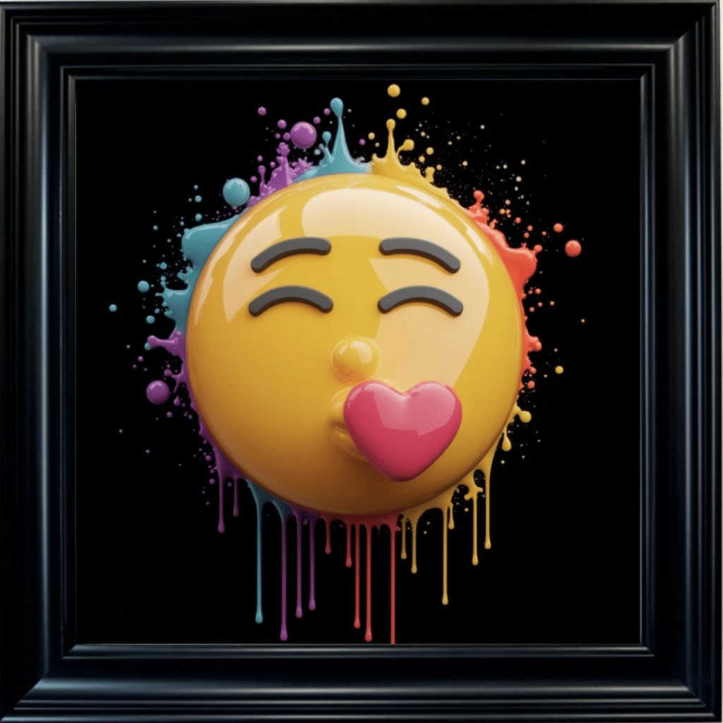I Love You Emoji - Framed wall art