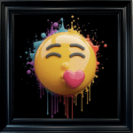 I Love You Emoji - Framed wall art
