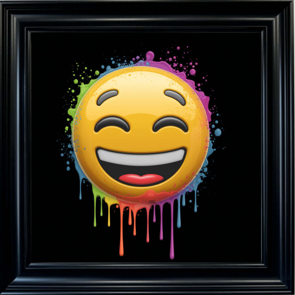 Smiling Face Emoji - Framed wall art