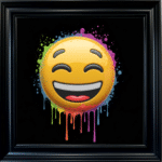 Smiling Face Emoji - Framed wall art