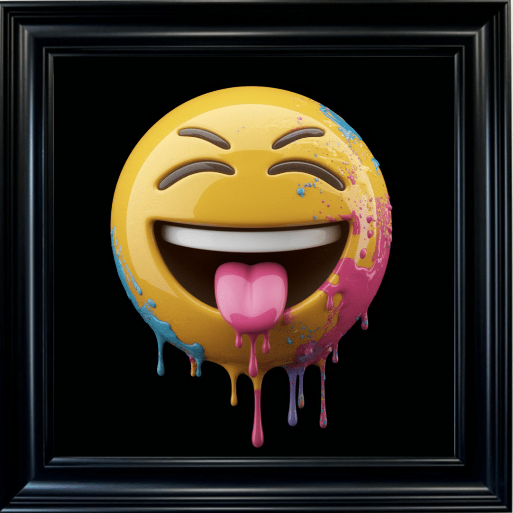 Ha Ha Face Emoji - Framed wall art