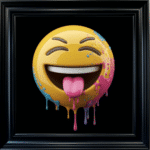 Ha Ha Face Emoji - Framed wall art