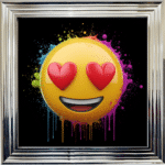 Heart Eyes Emoji - Framed wall art