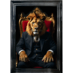 Lion Boss - Framed Animal Wall Art