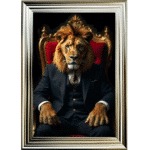 Lion Boss - Framed Animal Wall Art