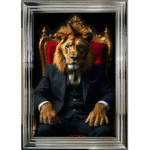 Lion Boss - Framed Animal Wall Art