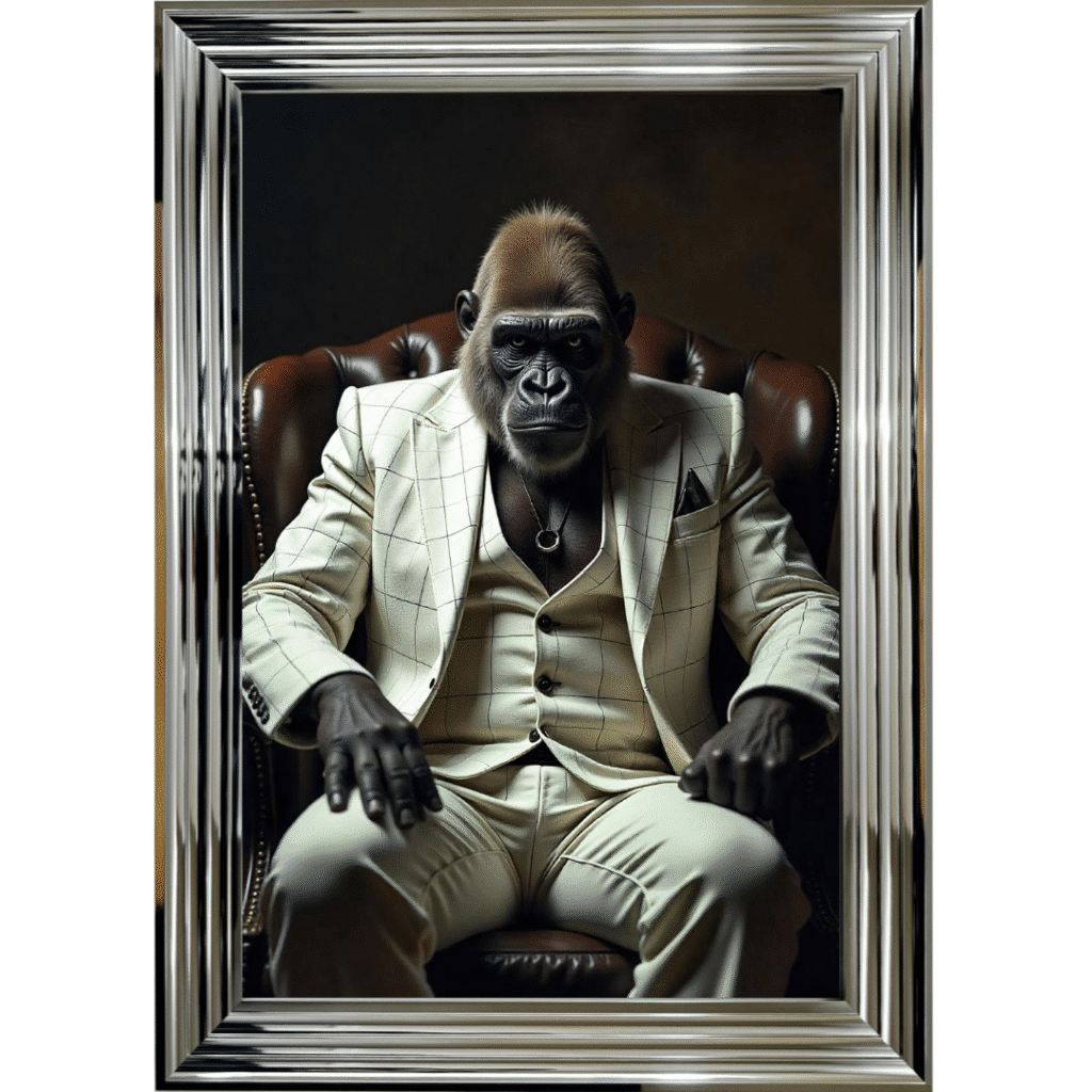 Gorilla Boss - Framed Animal Wall Art