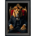 Lion Boss - Framed Animal Wall Art