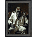 Gorilla Boss - Framed Animal Wall Art