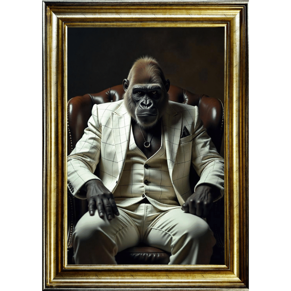 Gorilla Boss - Framed Animal Wall Art