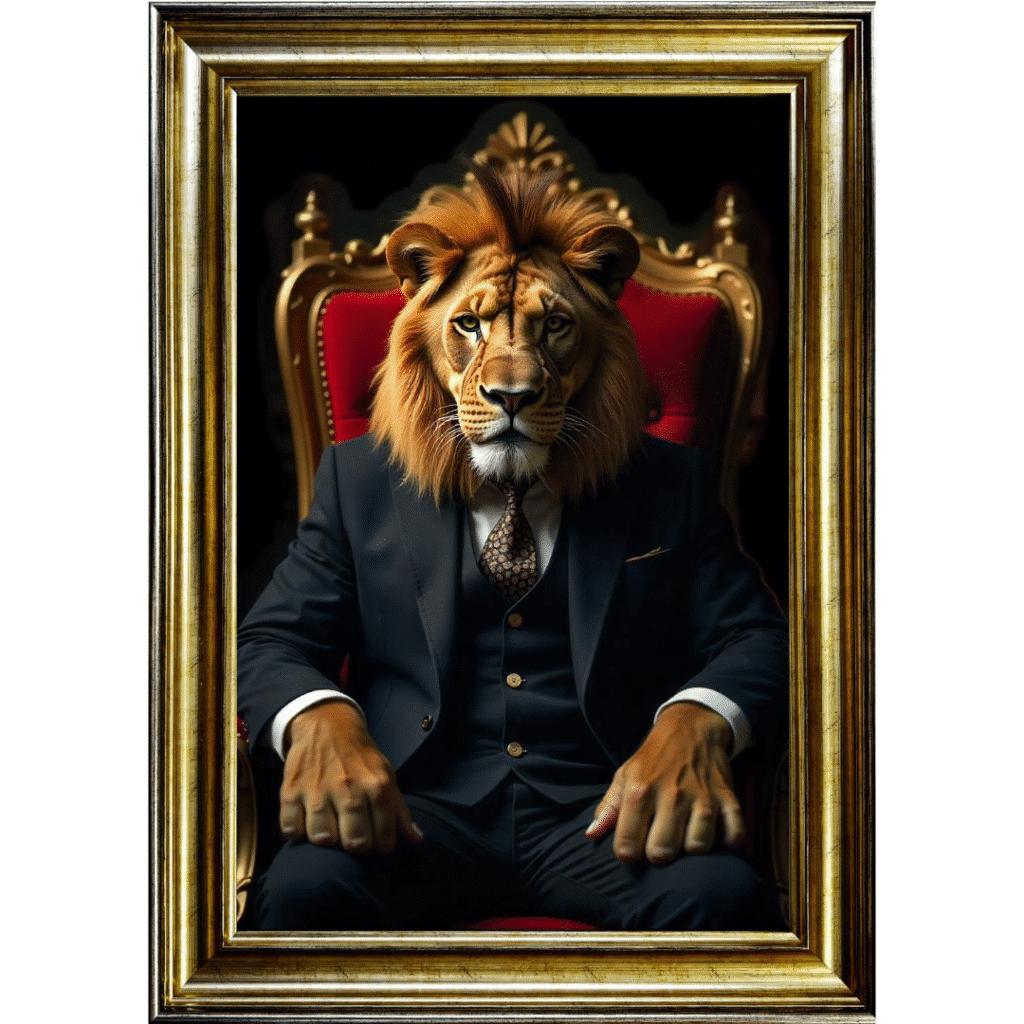 Lion Boss - Framed Animal Wall Art