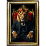 Lion Boss - Framed Animal Wall Art